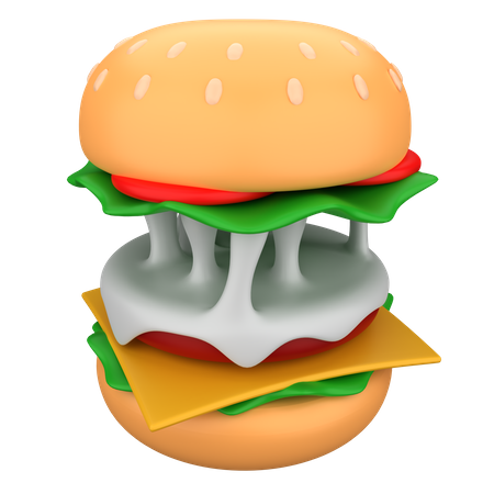 Cheeseburger  3D Illustration