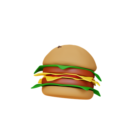 Cheeseburger  3D Illustration