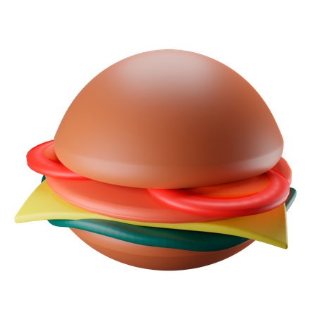 Cheeseburger  3D Illustration