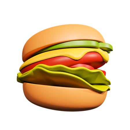 Cheeseburger  3D Illustration