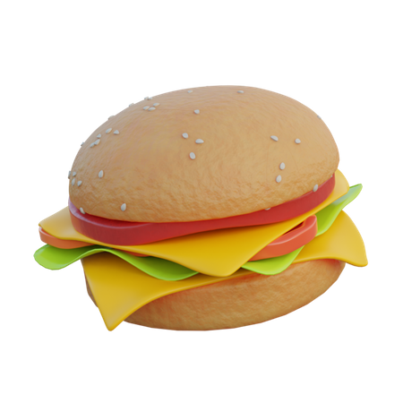 Cheeseburger  3D Illustration