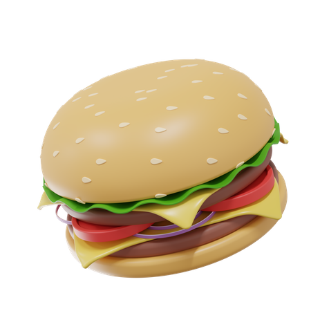 Cheeseburger  3D Illustration