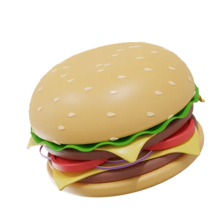 Cheeseburger  3D Illustration