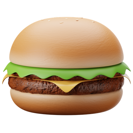 Cheeseburger  3D Illustration