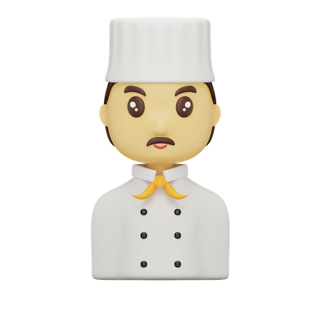 Chef masculino  3D Icon