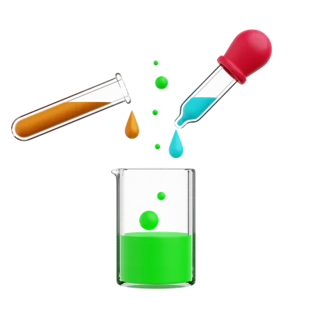 Chemical Experiment  3D Illustration