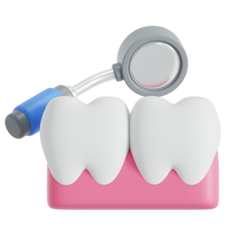 Chequeo dental  3D Icon