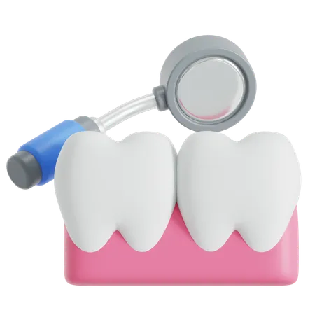 Chequeo dental  3D Icon