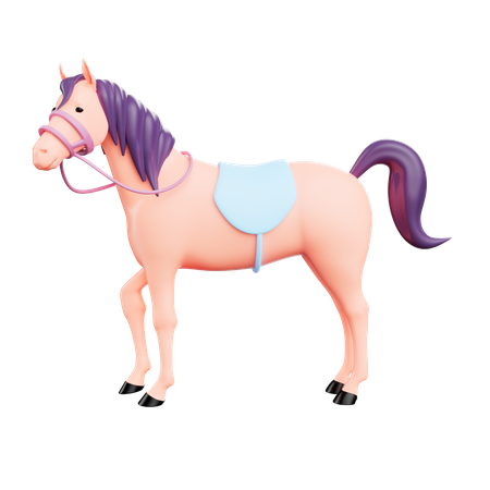 Cheval  3D Illustration