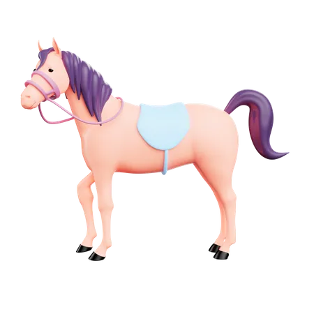 Cheval  3D Illustration