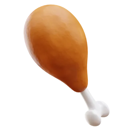 Chicken Drumstick  3D Illustration