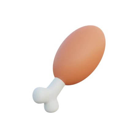 Chicken Leg  3D Illustration