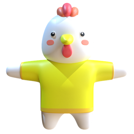 Chicken Mascot  3D Illustration