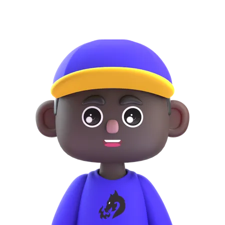 Muchacho negro  3D Icon