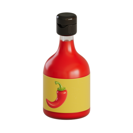 Chili Sauce  3D Illustration