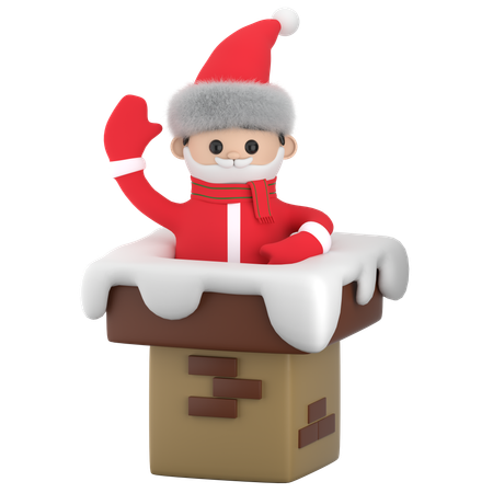 Chimney Sandaclaus  3D Icon