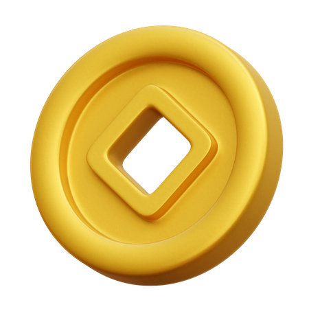 Chinese Coin  3D Icon