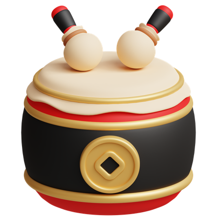 Chinese Drum  3D Icon