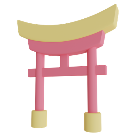 Chinesisches tempeltor  3D Icon