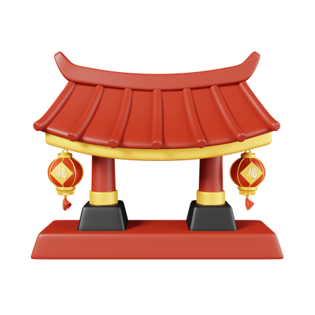 Chinesisches tor  3D Icon