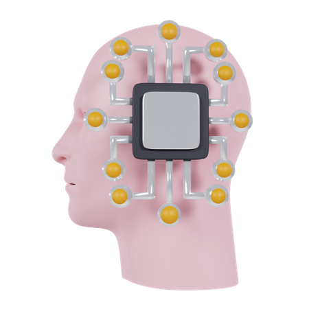 Chip cerebral  3D Icon