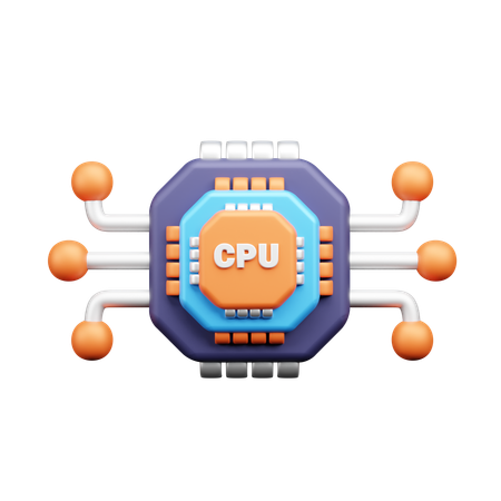 Chip de CPU  3D Icon