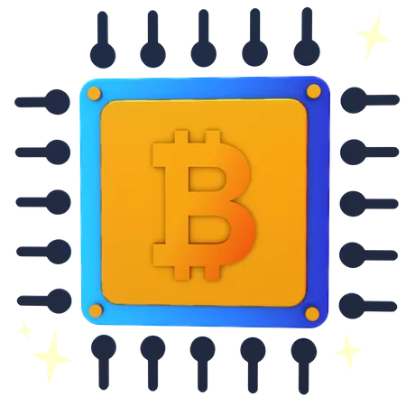 Chip criptográfico  3D Icon