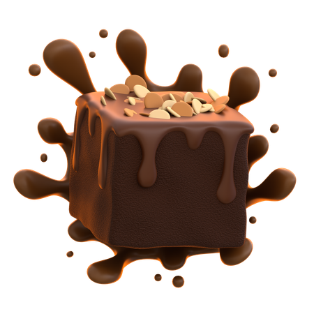 Chocolate Brownie  3D Icon