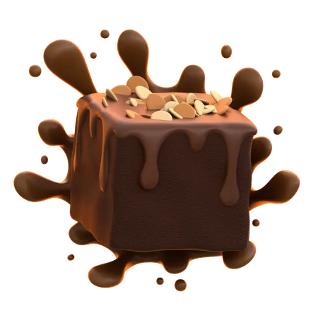 Chocolate Brownie  3D Icon