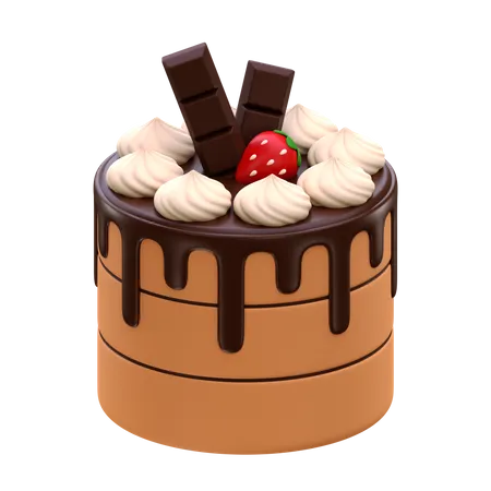 Chocolate Cake  3D Icon