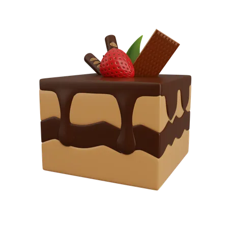 Chocolate cake  3D Icon