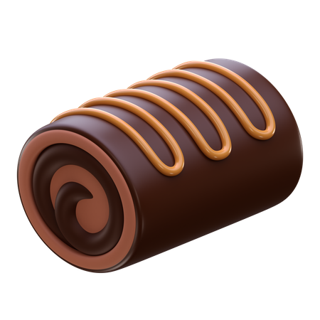 Chocolate Cake Roll  3D Icon