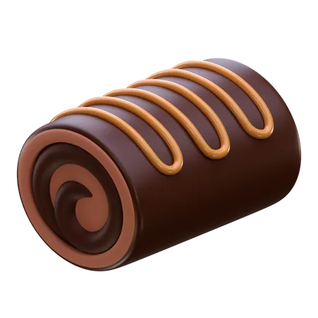 Chocolate Cake Roll  3D Icon