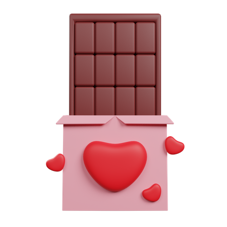 Chocolate Love  3D Illustration