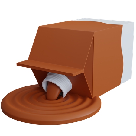 Chocolate Milk Package  3D Icon