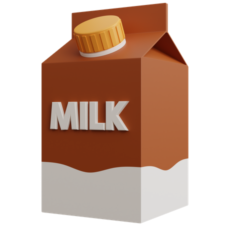 Chocolate Milk Package  3D Icon