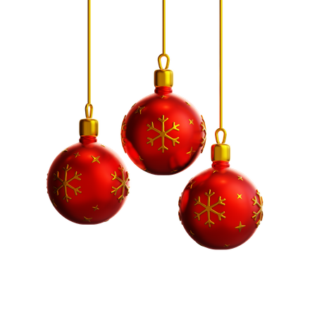 Christmas Balls  3D Illustration