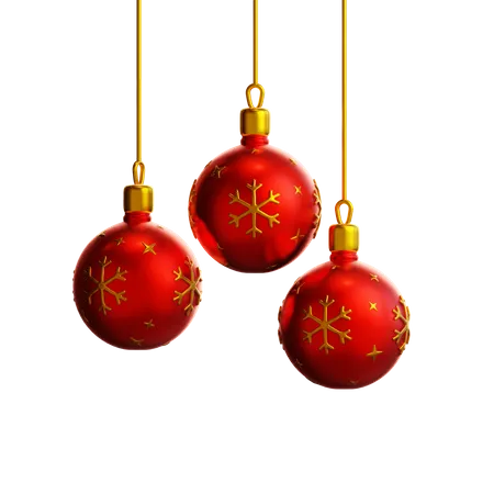 Christmas Balls  3D Illustration