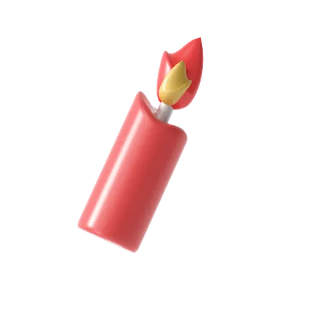 Christmas candle  3D Illustration