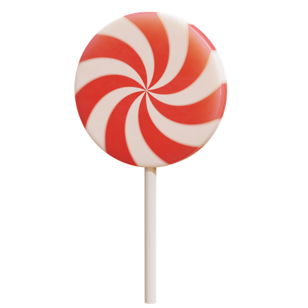 Christmas Candy Cane  3D Icon