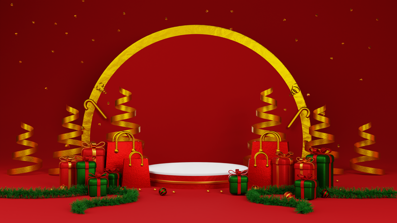 Christmas Decoration  3D Illustration