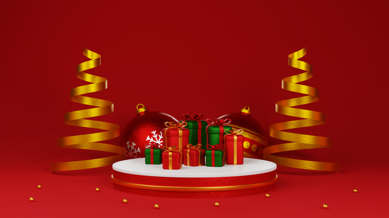 Christmas Decoration  3D Illustration