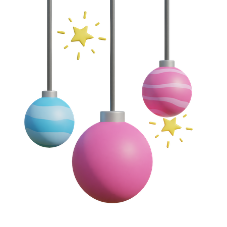 Christmas Decoration Ball  3D Illustration