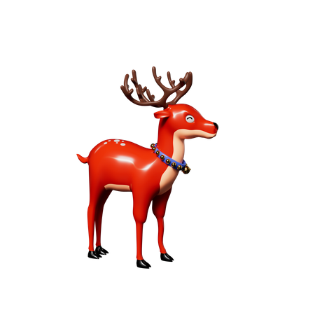 Christmas Deer  3D Icon