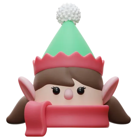 Christmas Elf  3D Illustration