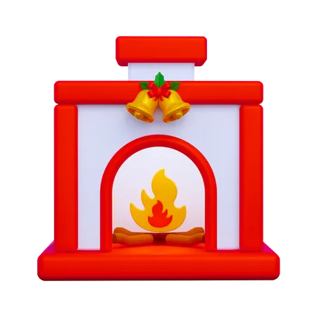 Christmas Fireplace  3D Icon