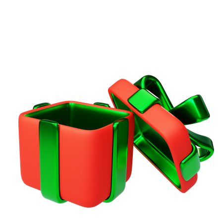 Christmas gift box  3D Illustration