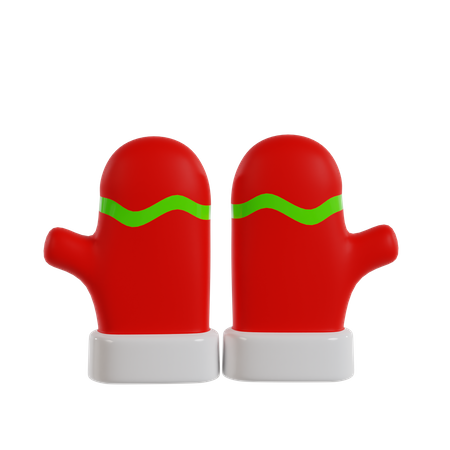 Christmas Glove  3D Icon