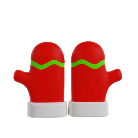 Christmas Glove  3D Icon