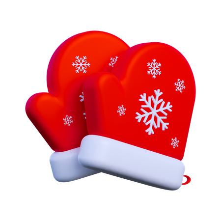 Christmas gloves  3D Icon